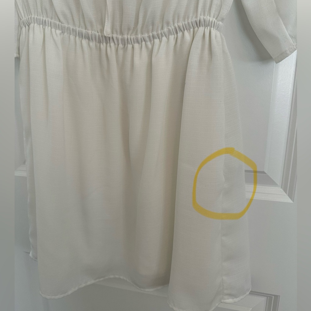 Jack by BB Dakota White Ruffle Off The Shoulder Mini Dress - Picture 5 of 5